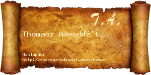 Thomasz Adeodát névjegykártya